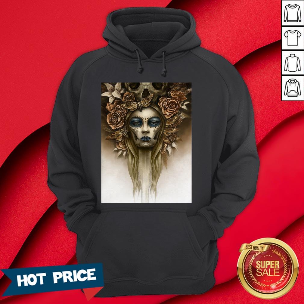 Sugar Skull Girl Dia De Los Muertos T-Shirt
