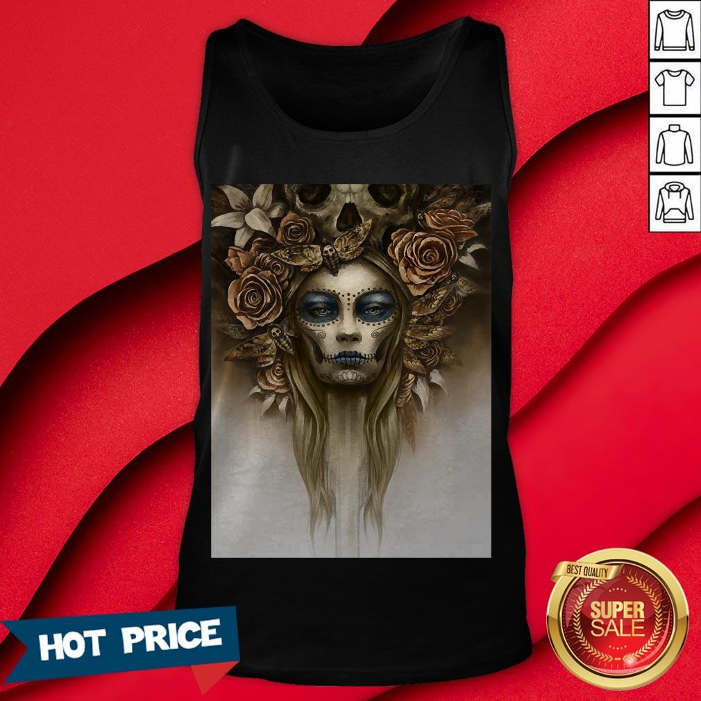 Sugar Skull Girl Dia De Los Muertos T-Shirt