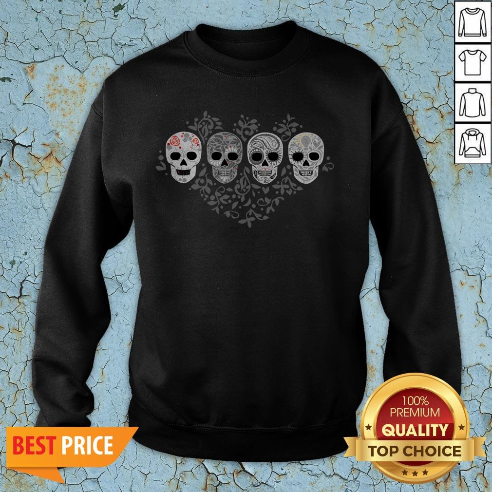 Sugar Skulls Skeletons Celebrate Day Of The Dead Shirt