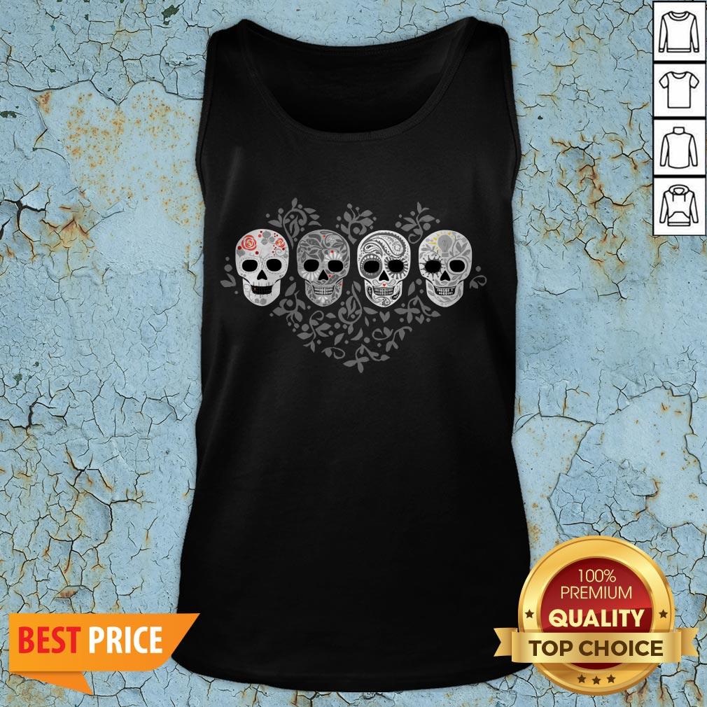 Sugar Skulls Skeletons Celebrate Day Of The Dead Shirt