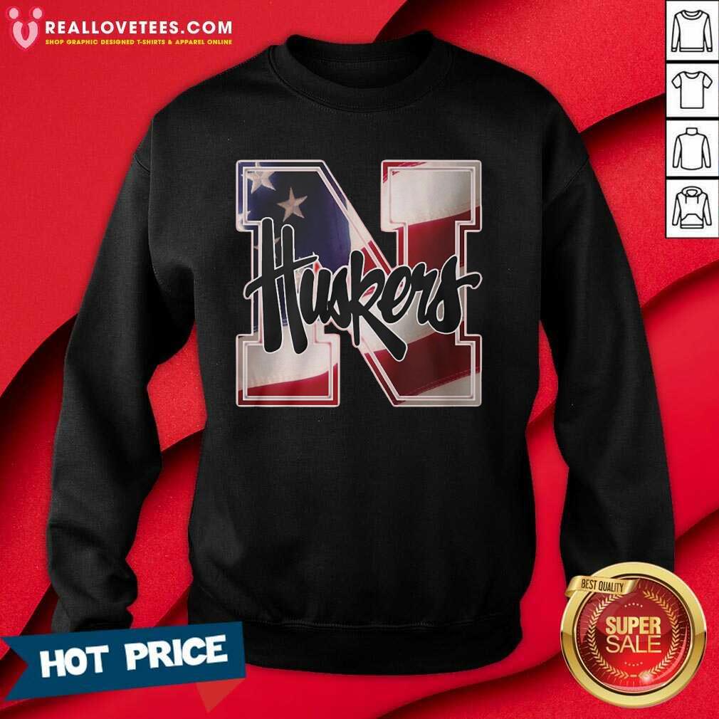 Super Nice Nebraska Cornhuskers American Flag Shirt
