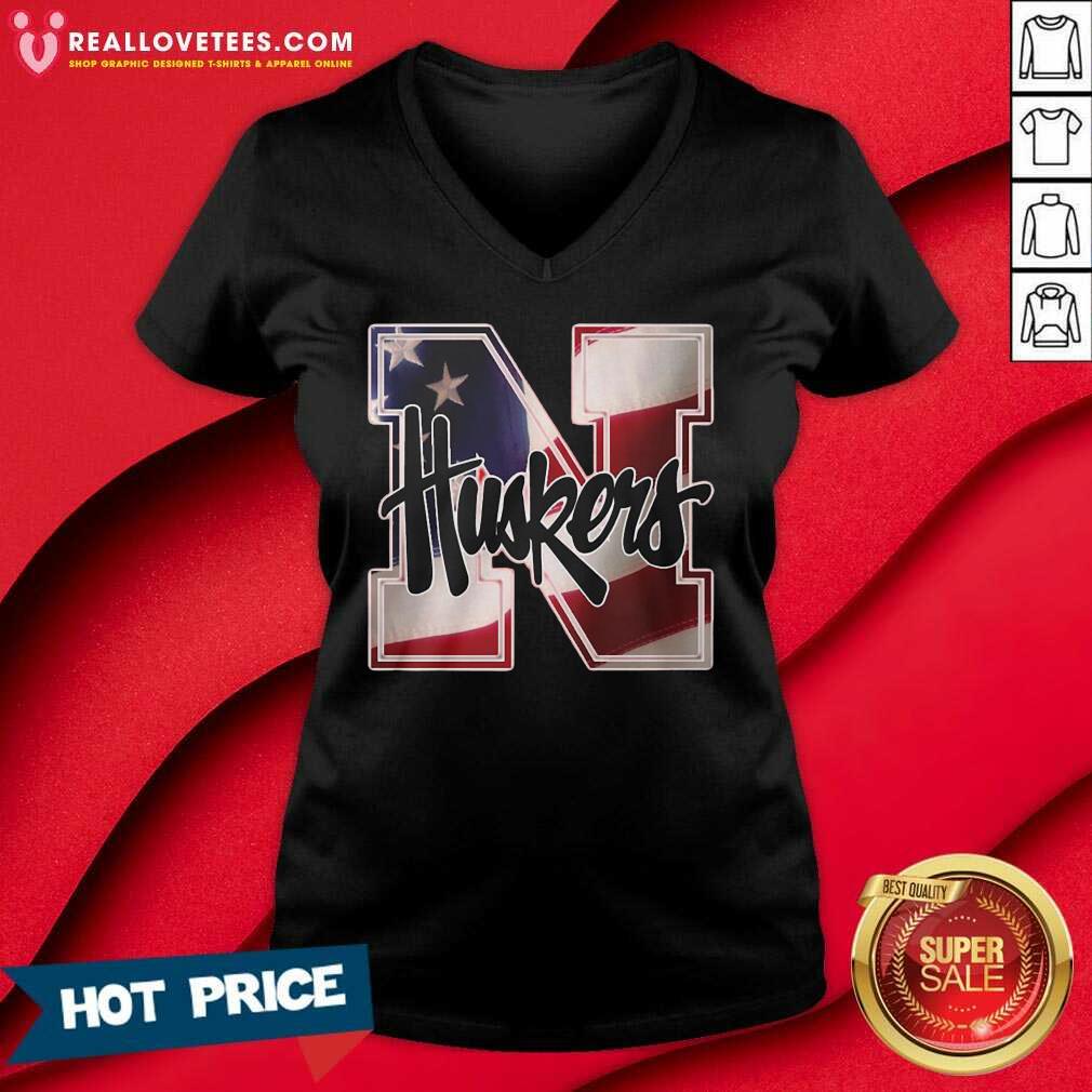 Super Nice Nebraska Cornhuskers American Flag Shirt