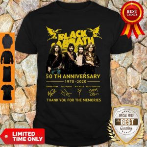 Thank You For The Memories Black Sabbath 50th Anniversary 1970-2020 Signatures Shirt