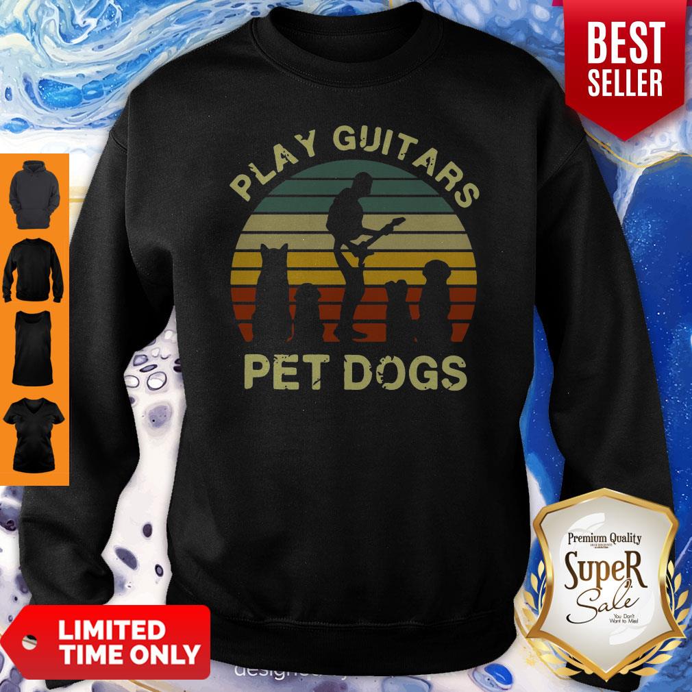 Nice Play Guitars Pet Dogs Vintage Shirt