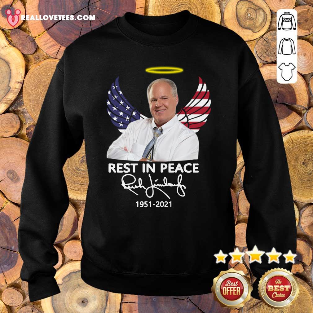 Sweet Rush Limbaugh Rest In Peace 1951 2021 American Flag Signature Shirt