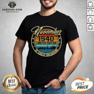 Premium November 1940 80 Year Old 80 Quarantine Birthday T-Shirt