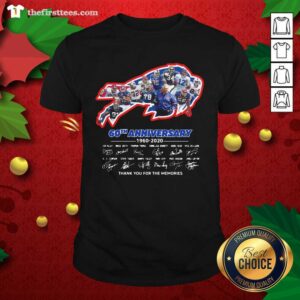 Cool Buffalo Bills 60th Anniversary 1960 2020 Thank You For The Memories Signatures Shirt
