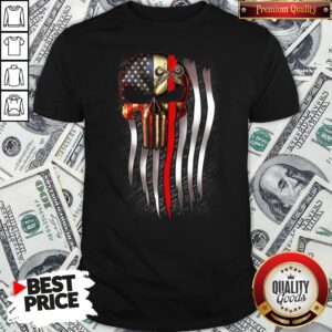 Nice American Flag Proud Machinist Skull Shirt