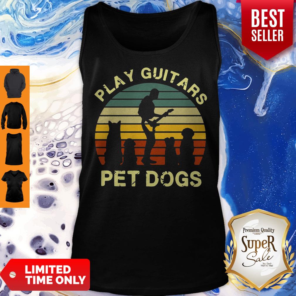 Nice Play Guitars Pet Dogs Vintage Shirt