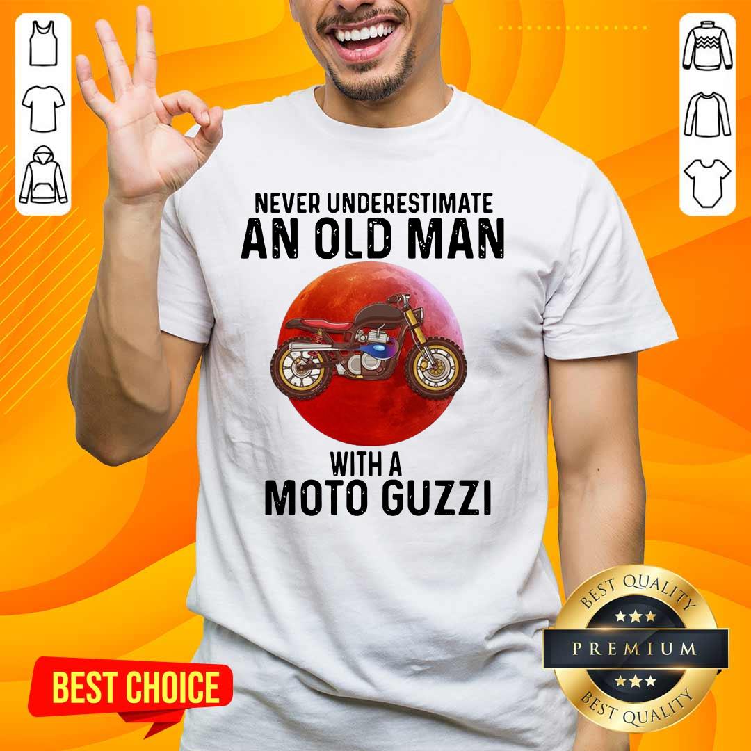 Tense Old Man With A Moto Guzzi 3 Shirt