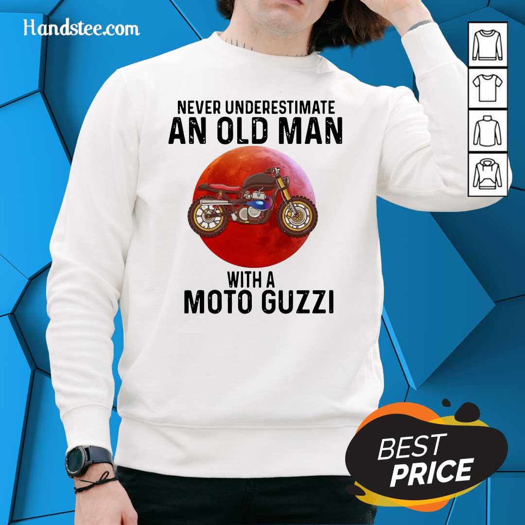 Tense Old Man With A Moto Guzzi 3 Shirt