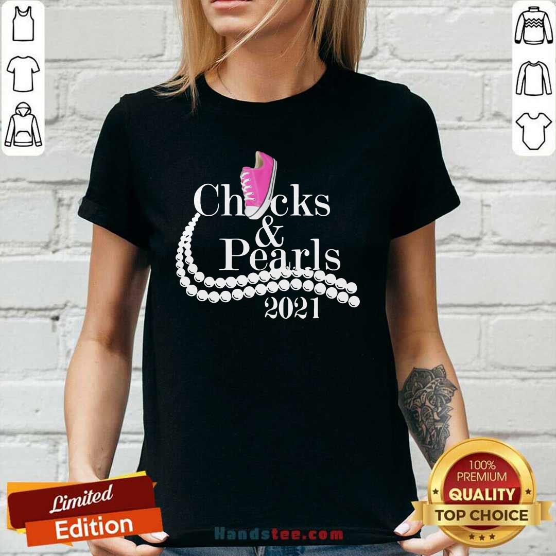 Tense Teacher Chucks And Pearls 2021 TShirt