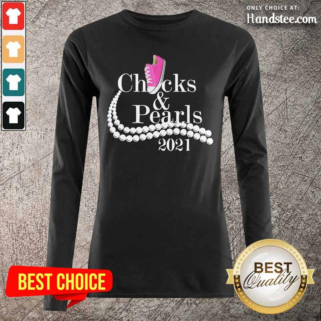 Tense Teacher Chucks And Pearls 2021 TShirt