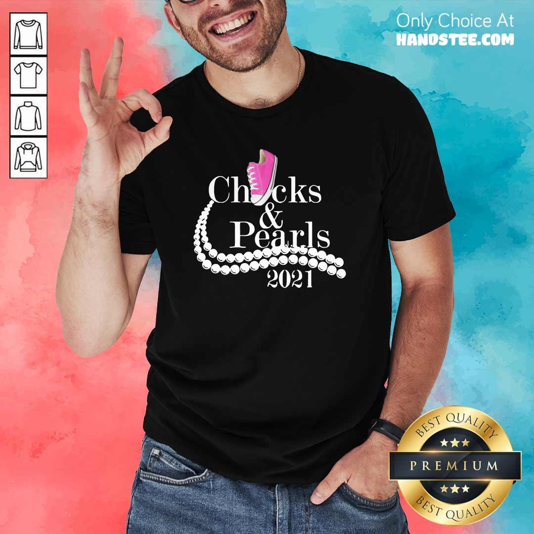 Tense Teacher Chucks And Pearls 2021 TShirt