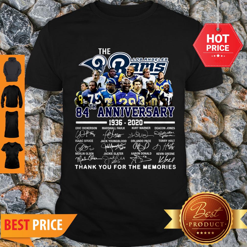 The Los Angeles Rams 84th Anniversary 1936-2020 All Signature Shirt