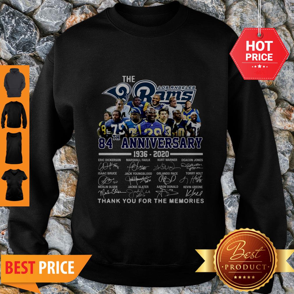 The Los Angeles Rams 84th Anniversary 1936-2020 All Signature Shirt