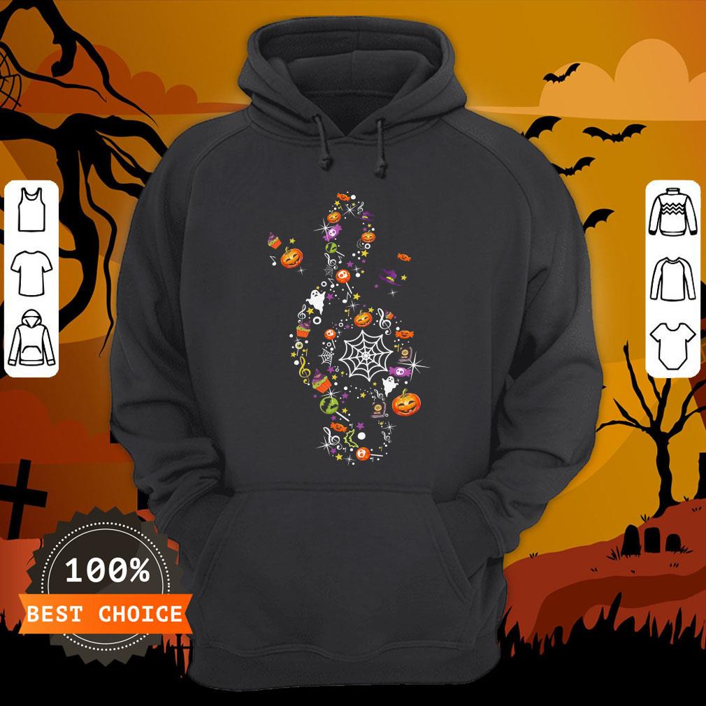 The Music Witch Pumpkin Ghost Spiderweb Halloween Shirt