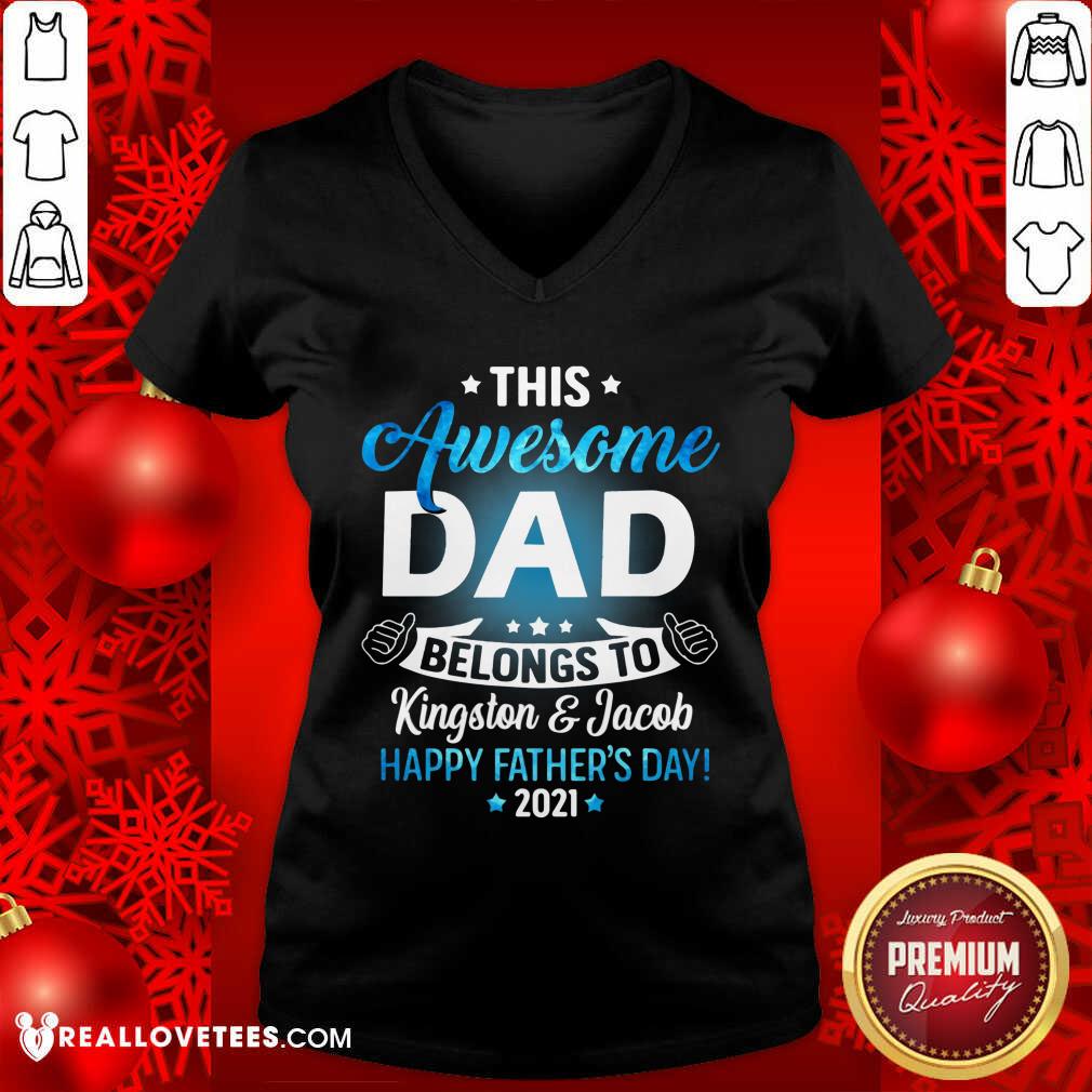This Awesome Dad Belongs To Happy Fathers Day Shirt