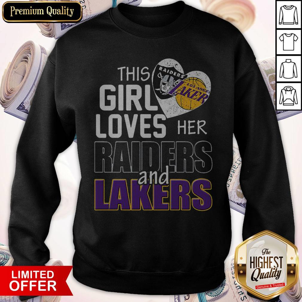 This Girl Loves Her Raiders And Lakers Shirt