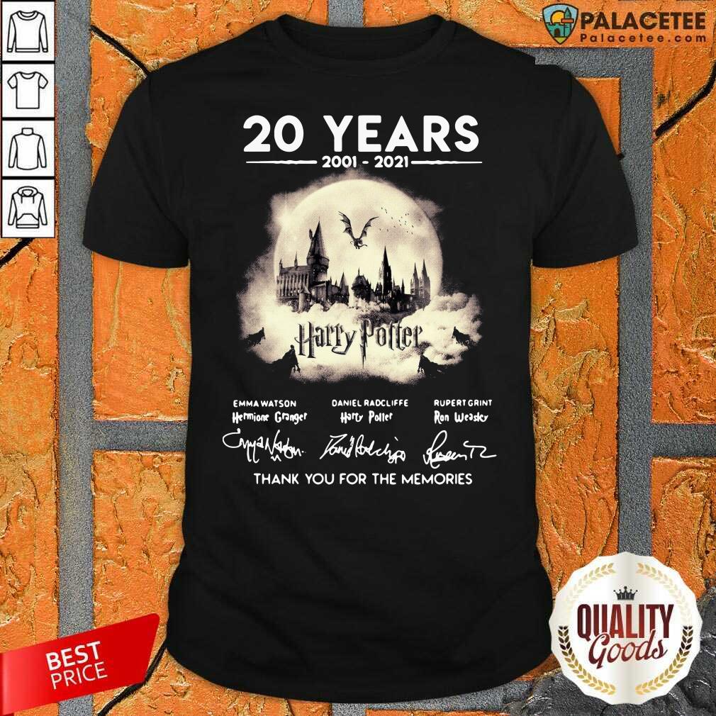 Top 20 Years Of Harry Potter 2001 2021 Thank You For The Memories Shirt
