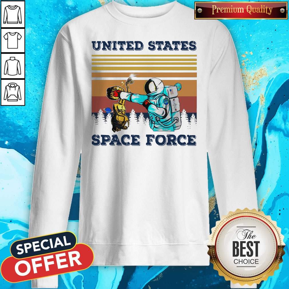 Top Astronaut Punch Alien In The Face United States Space Force Vintage Shirt