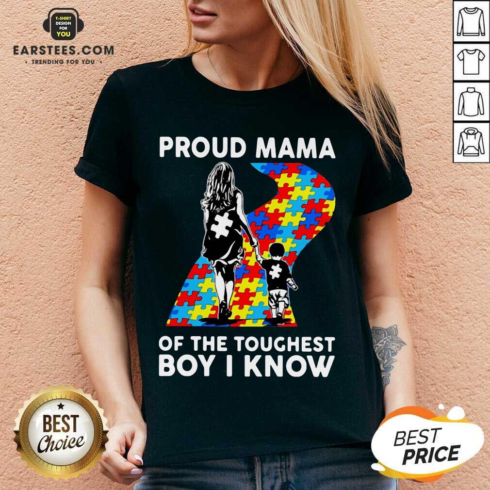 Top Autism Proud Mama Toughest Boy 44 Shirt
