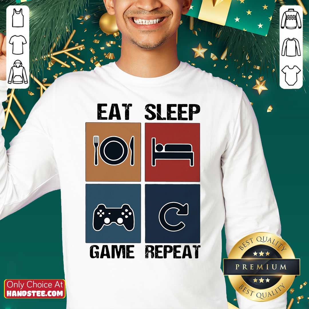 Top Eat Sleep Game Repeat Vintage Shirt