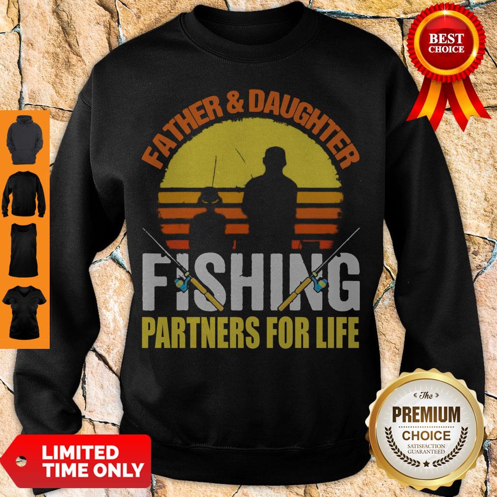 Top Father Daughter Fishing Partners For Life Vintage Shirt