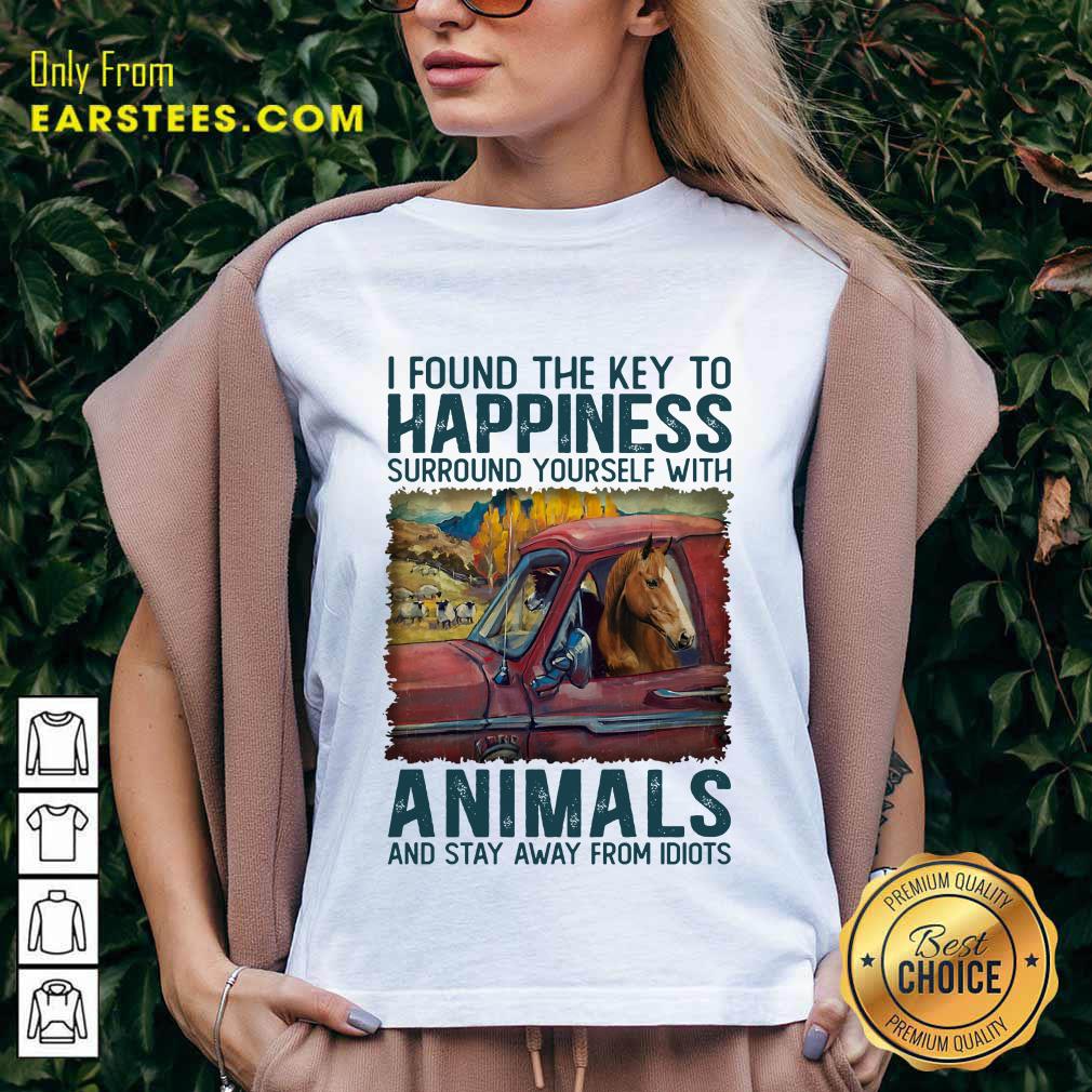 Top Horse I Found The Key To Happiness Animals Shirt