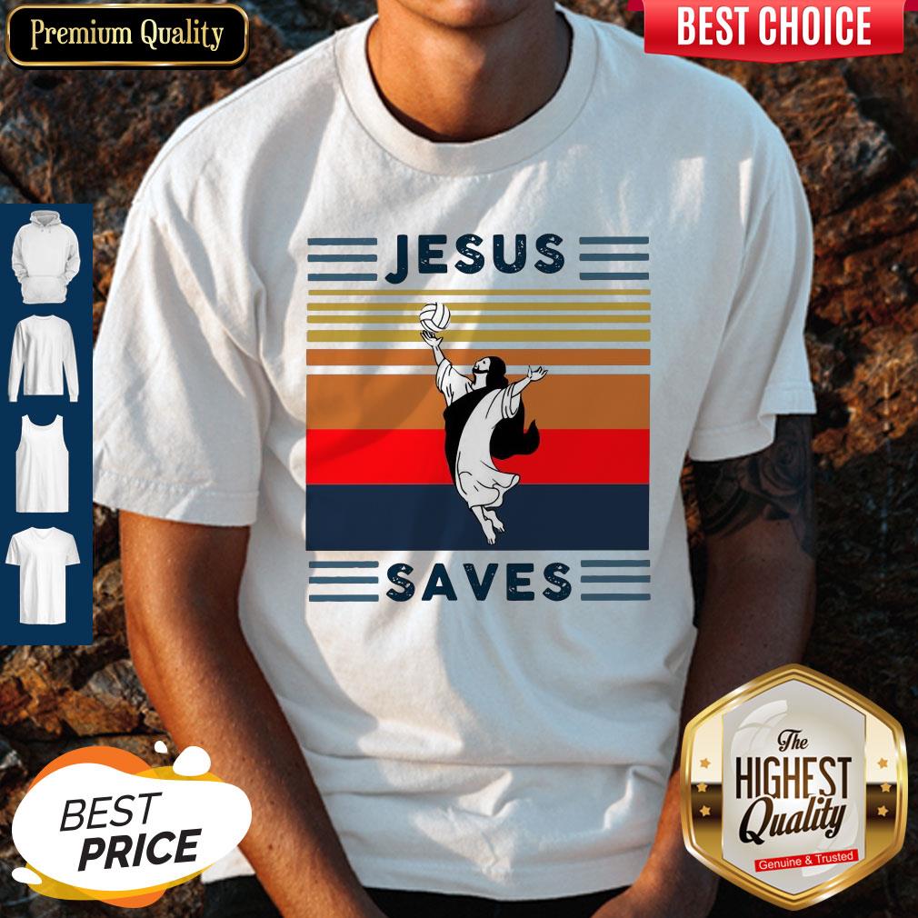 Top Jesus Saves Volleyball Vintage Shirt