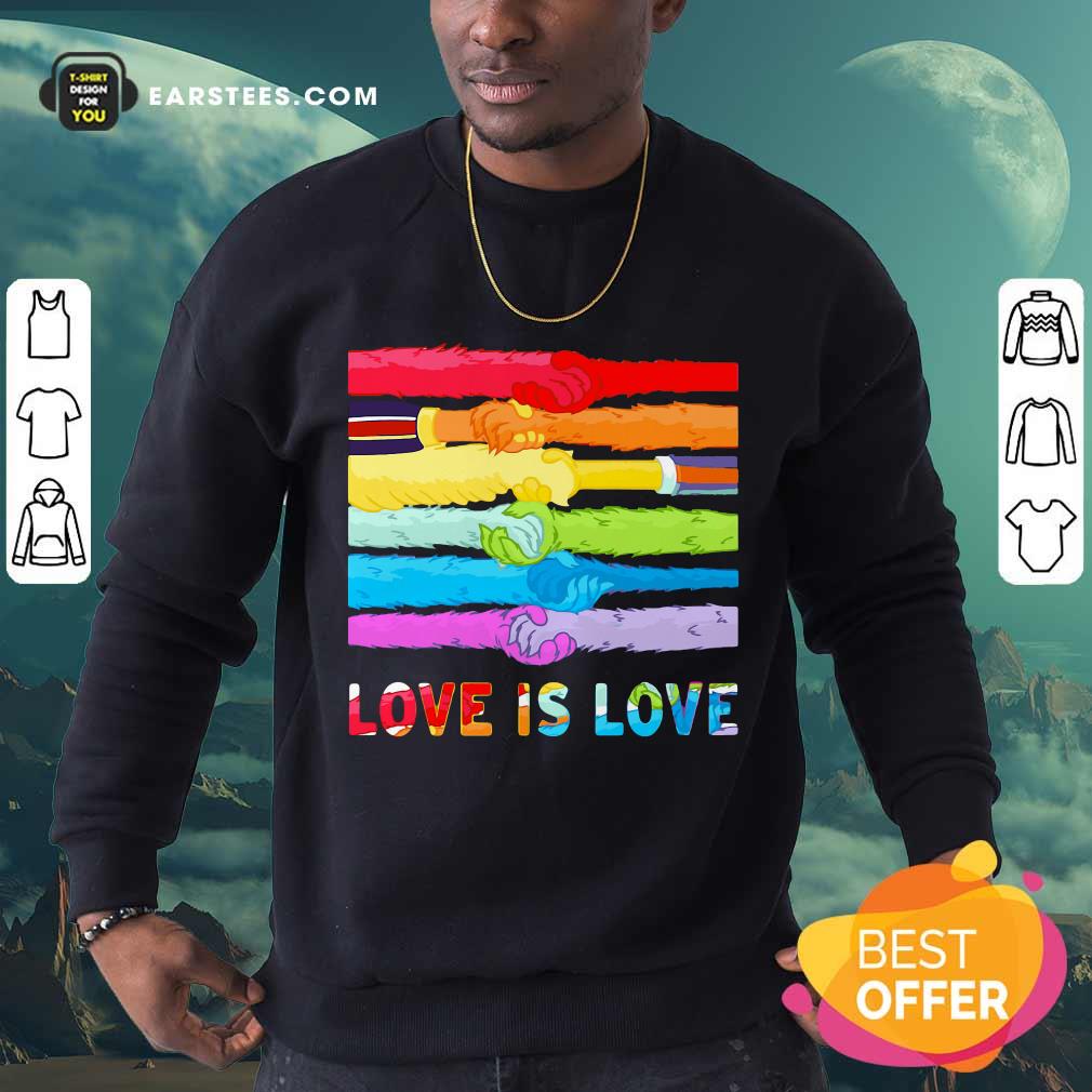 Top LGBT Love Is Love Hold Hand Shirt
