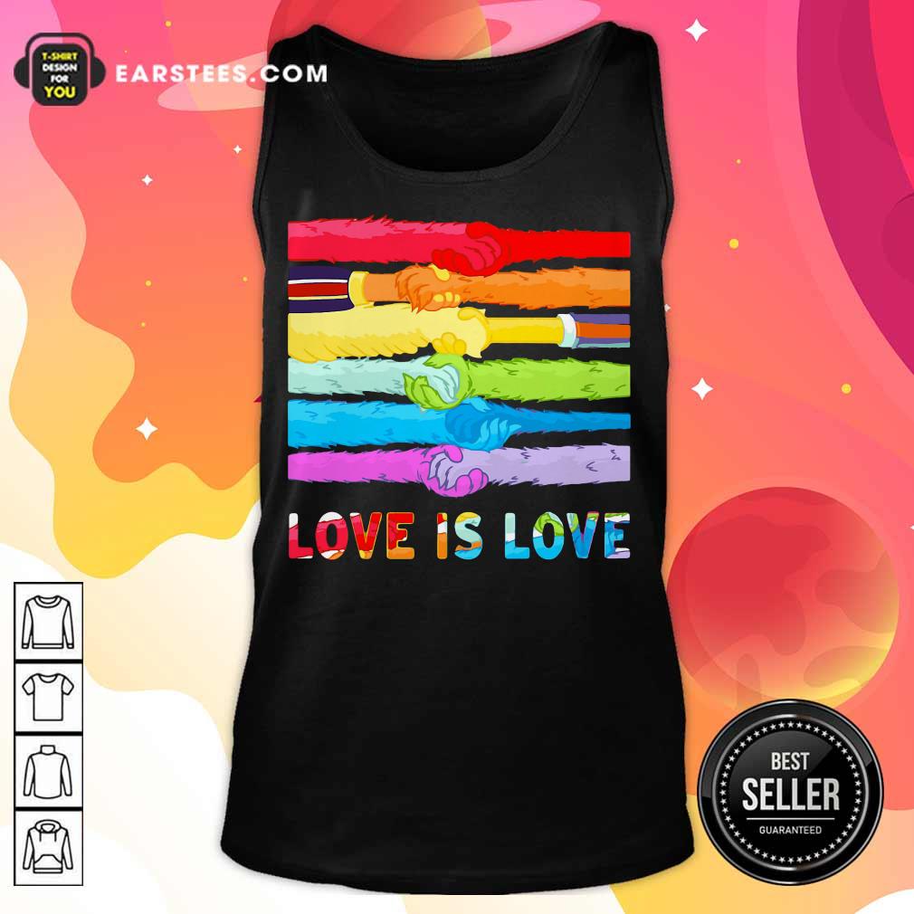 Top LGBT Love Is Love Hold Hand Shirt