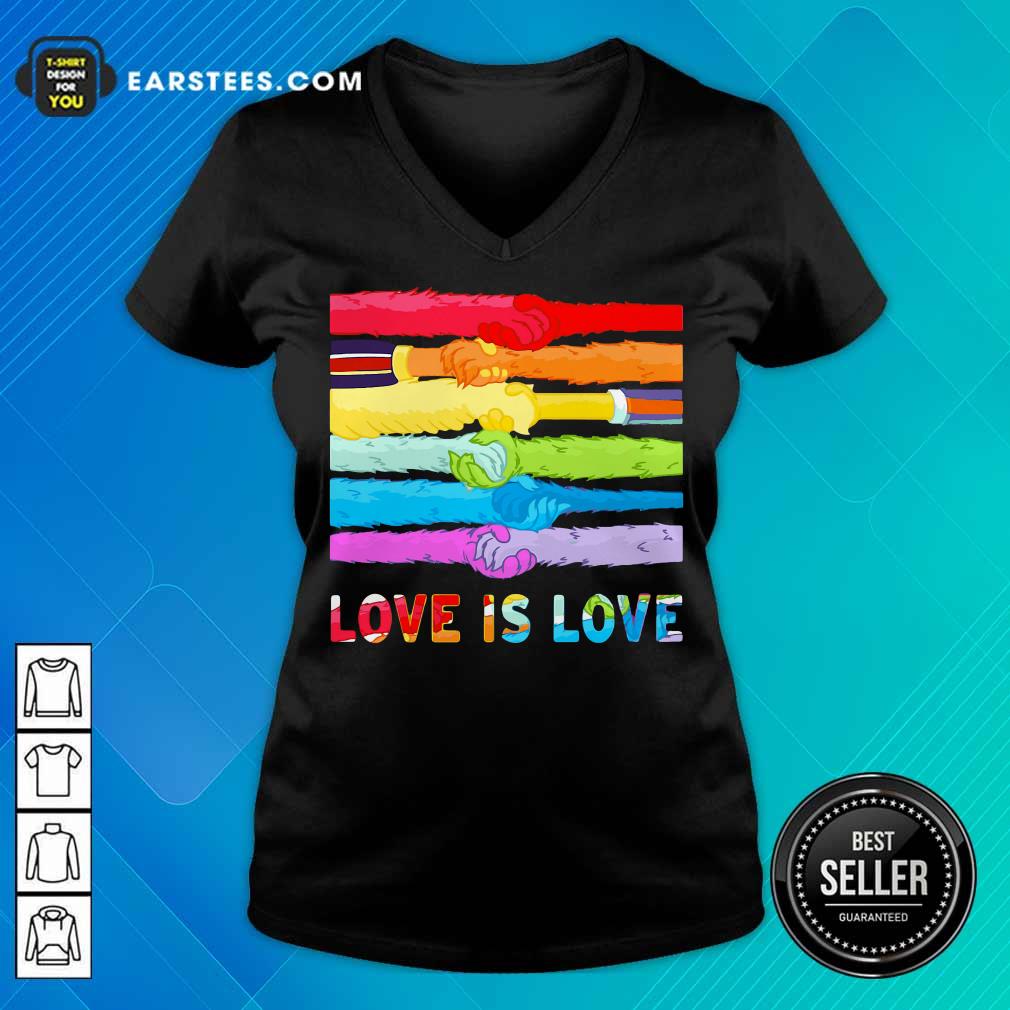 Top LGBT Love Is Love Hold Hand Shirt
