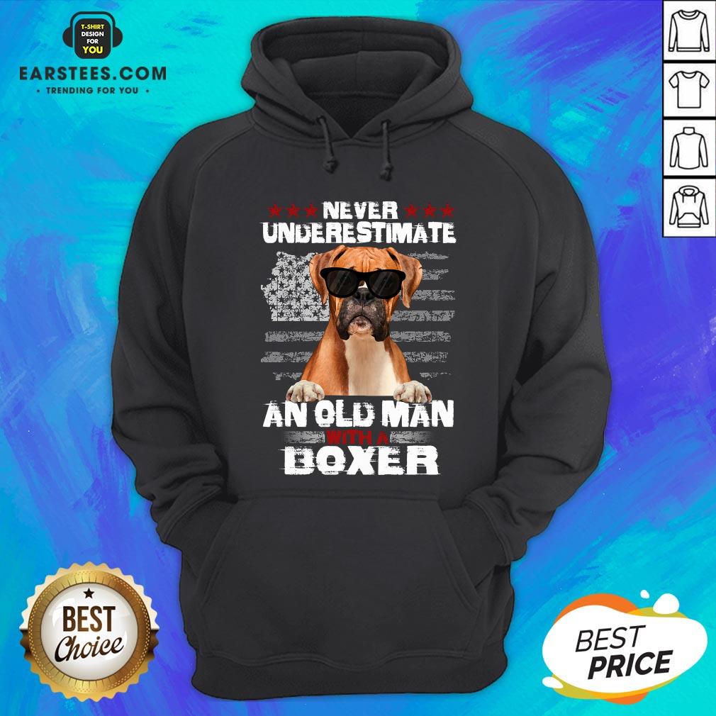 Top Never Underestimate An Old Man With A Boxer Shirt