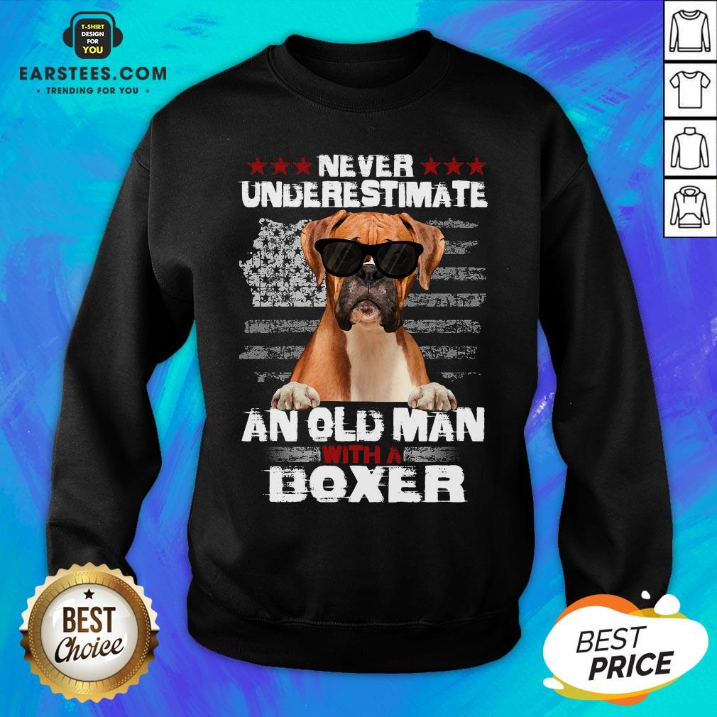 Top Never Underestimate An Old Man With A Boxer Shirt