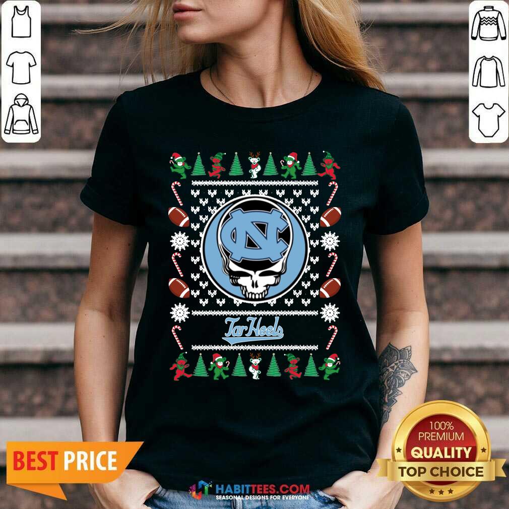 Top North Carolina Tar Heels Grateful Dead Ugly Christmas Shirt