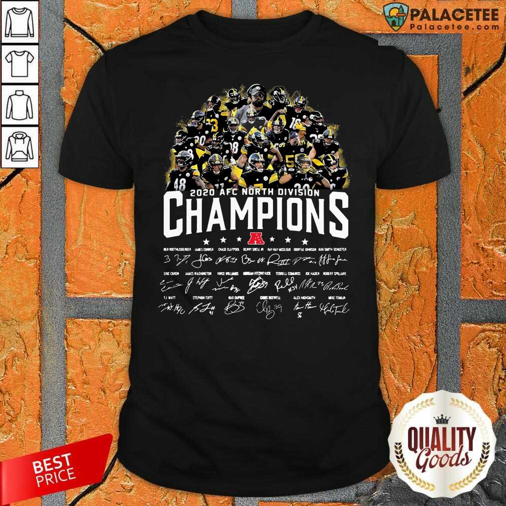 Top Pittsburgh Steelers 2020 AFC North Division Champion Signatures Shirt