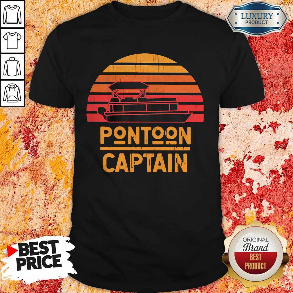 Top Pontoon Captain Vintage Retro Shirt