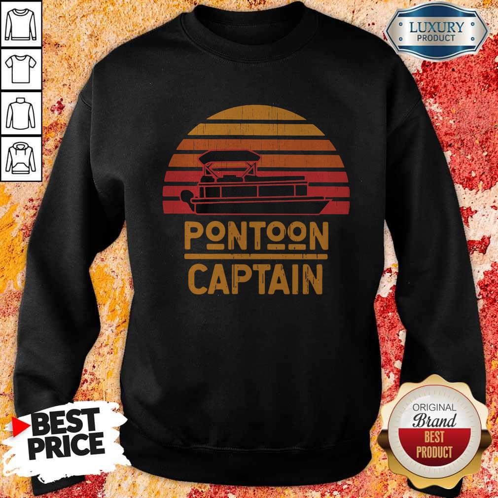 Top Pontoon Captain Vintage Retro Shirt