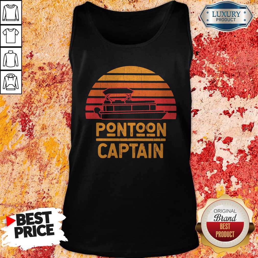 Top Pontoon Captain Vintage Retro Shirt