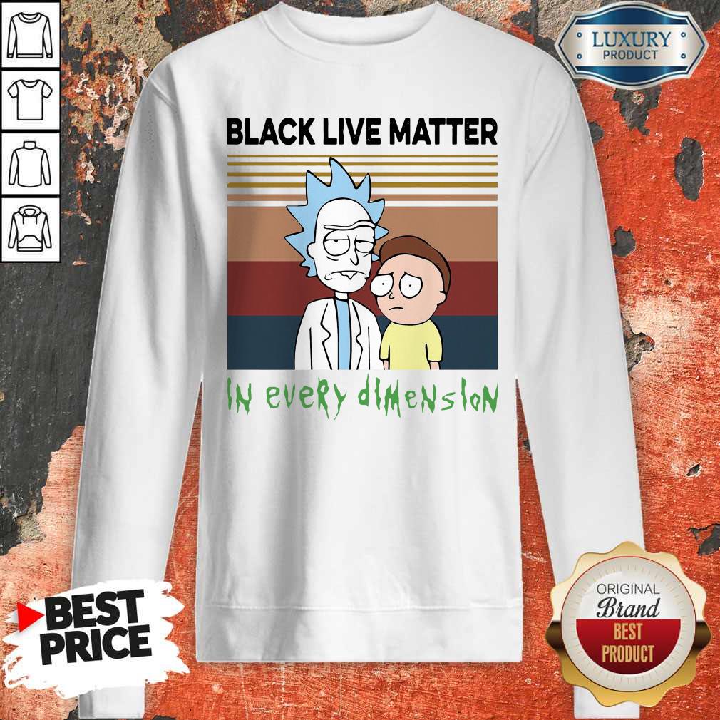 Top Rick And Morty Black Live Matter In Every Dimension Vintage Shirt