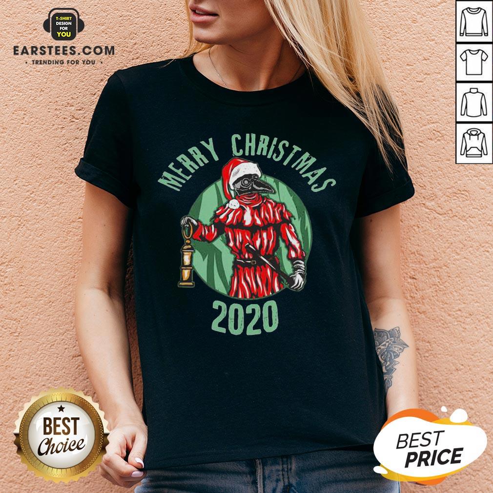 Top Santa Claus Plague Doctor Face Mask Christmas 2020 Shirt
