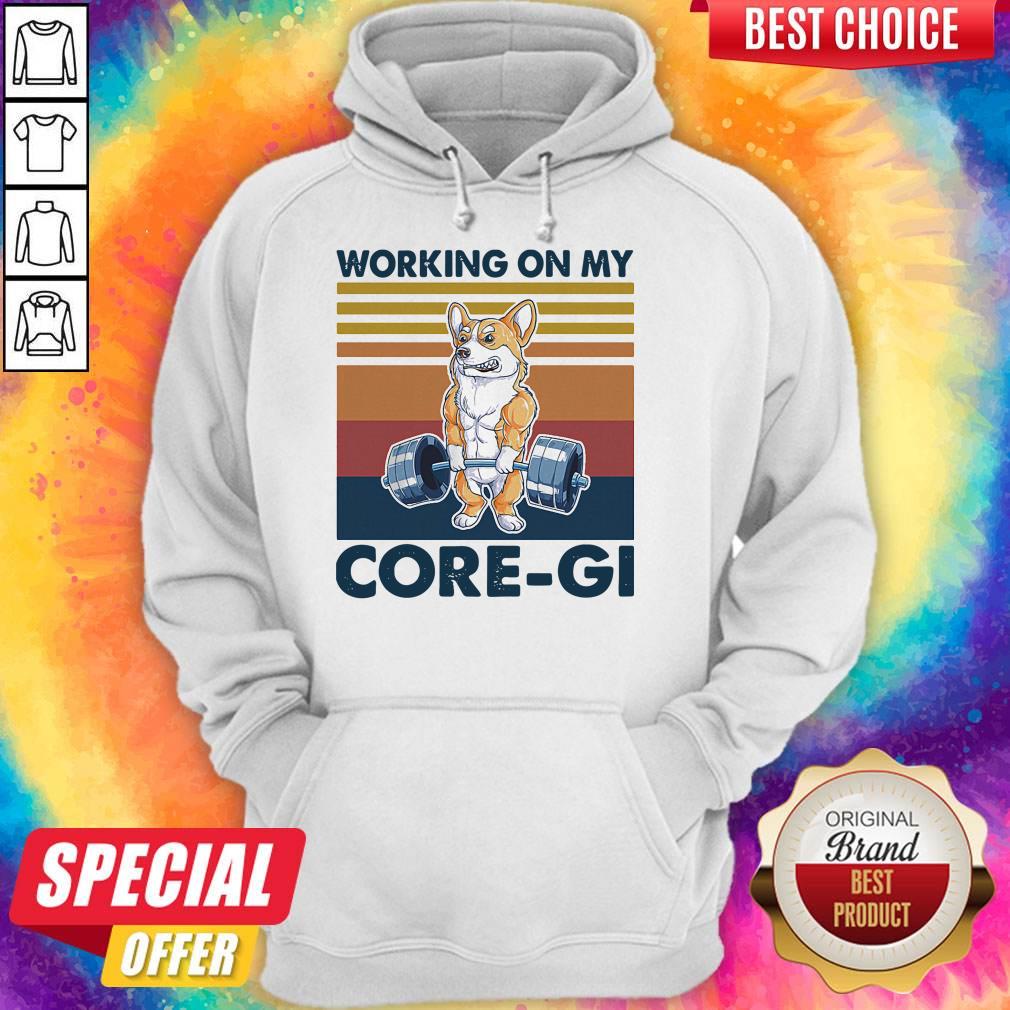 Top Weight Lifting Working On My Core Gi Vintage Retro Shirt