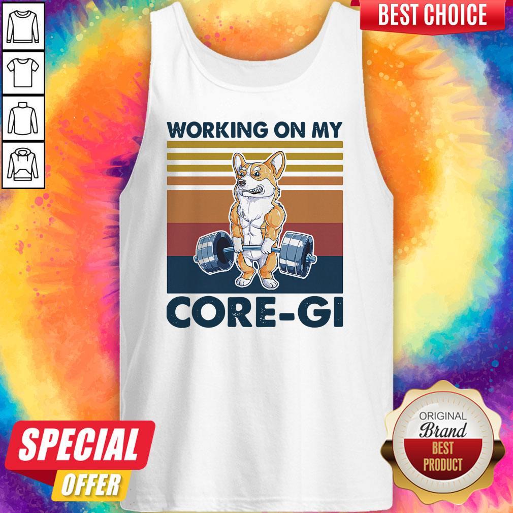 Top Weight Lifting Working On My Core Gi Vintage Retro Shirt