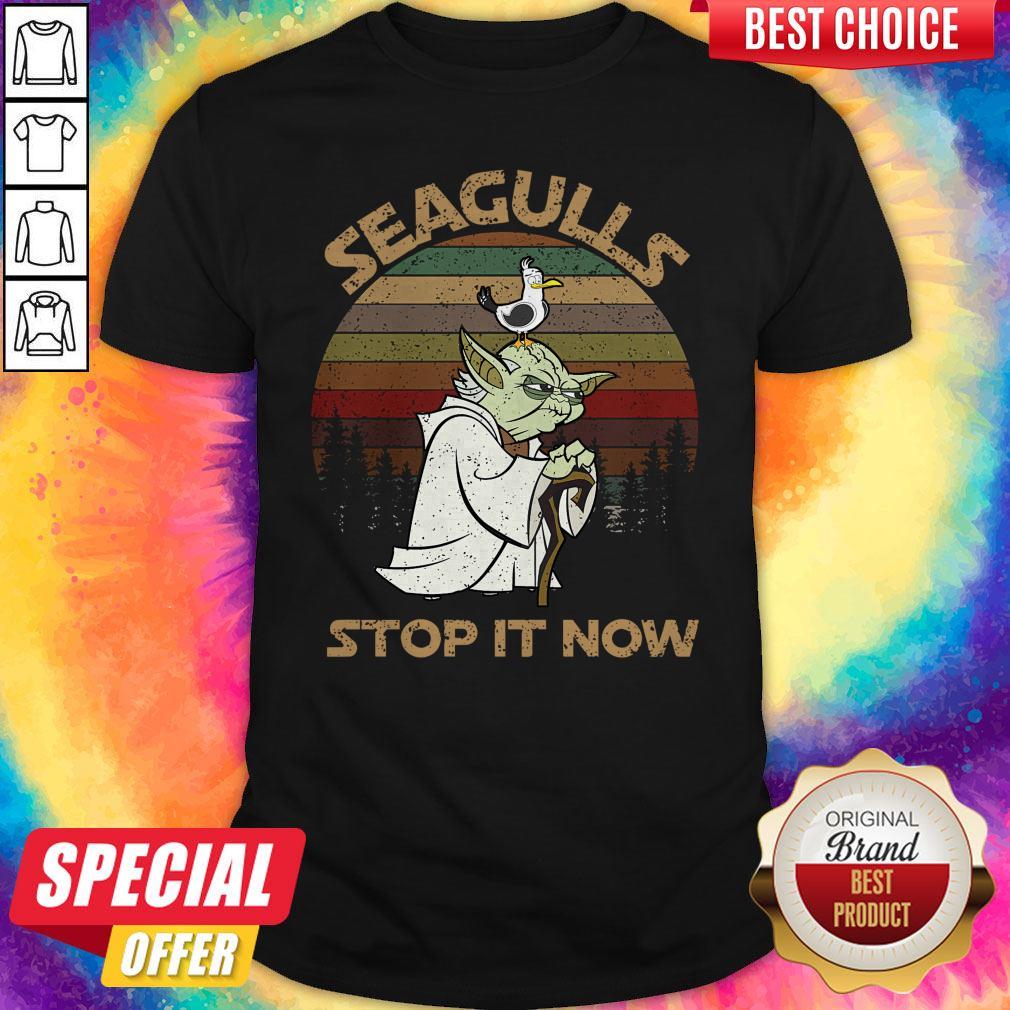 Top Yoda Seagulls Stop It Now Vintage Shirt