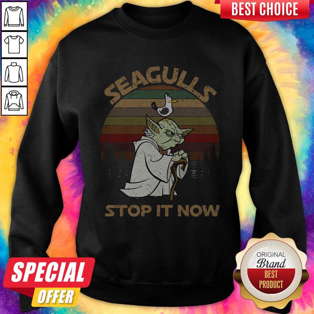 Top Yoda Seagulls Stop It Now Vintage Shirt