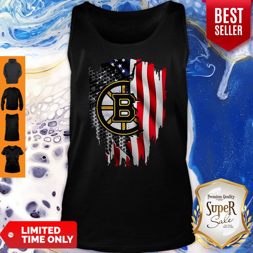 Boston Bruins American Flag 4th Of July Independence Day Shirt