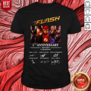 The Flash 5th Anniversary 2014 2019 6 Seasons Signatures Shirt