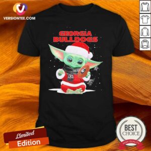 Nice Baby Yoda Santa Georgia Bulldogs Christmas Shirt