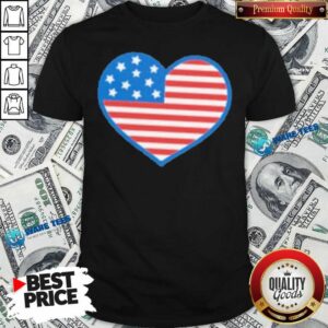 Premium Heart American Flag 2021 Shirt